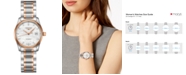 Longines Women's Swiss Automatic Master Diamond (1/20 ct. t.w.) 18k Rose Gold & Stainless Steel Bracelet Watch 29mm